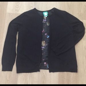 Old Navy Maternity Black Top, Floral Lining, Sz L